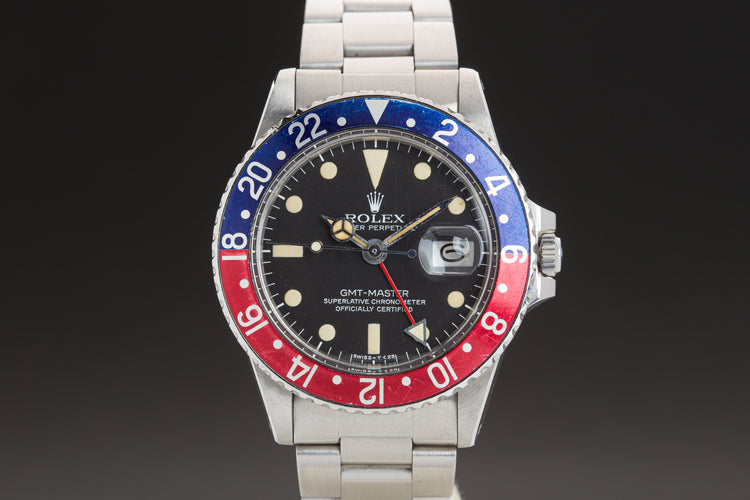 1978 Rolex GMT Master 1675 "Pepsi" MKV Dial
