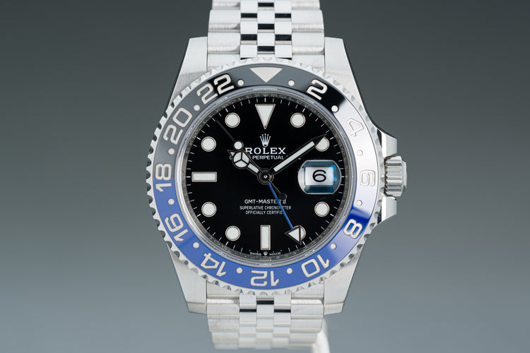 2021 Rolex 126710BLNR Batman Jubilee Bracelet GMT Master II Full Set