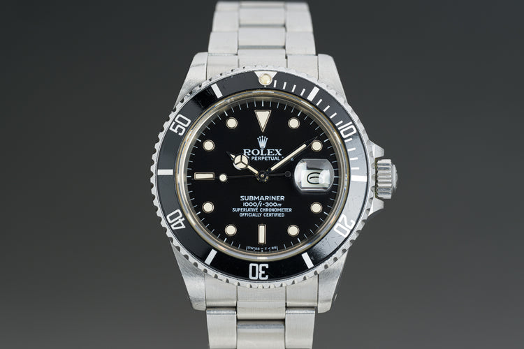 1986 Rolex 16800 Submariner WG Surround Markers Tritium Hands & Lume Plots