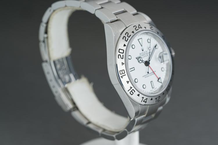 2003 Rolex 16570 Explorer II Polar Dial
