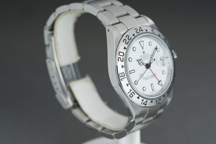 2001 Rolex 16570 Explorer II Polar Dial