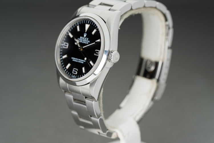1997 Rolex 14270 Explorer 1 "Swiss Only" Luminova Dial Original Caseback Sticker