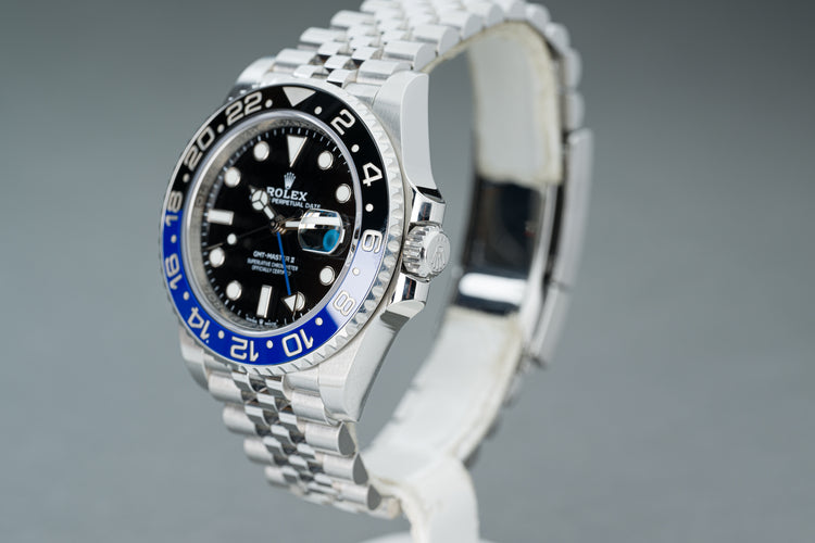 2021 Rolex 126710BLNR Batman Jubilee Bracelet GMT Master II Full Set