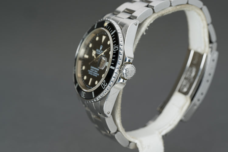 1986 Rolex 16800 Submariner WG Surround Markers Tritium Hands & Lume Plots