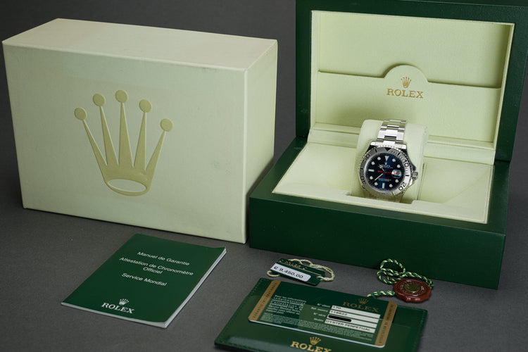 2013 Rolex Yacht-Master 116622 Blue Dial Box, Card, Hangtags & Wallet