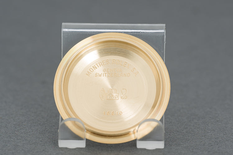 1991 18k Rolex 16618 Blue Dial Submariner