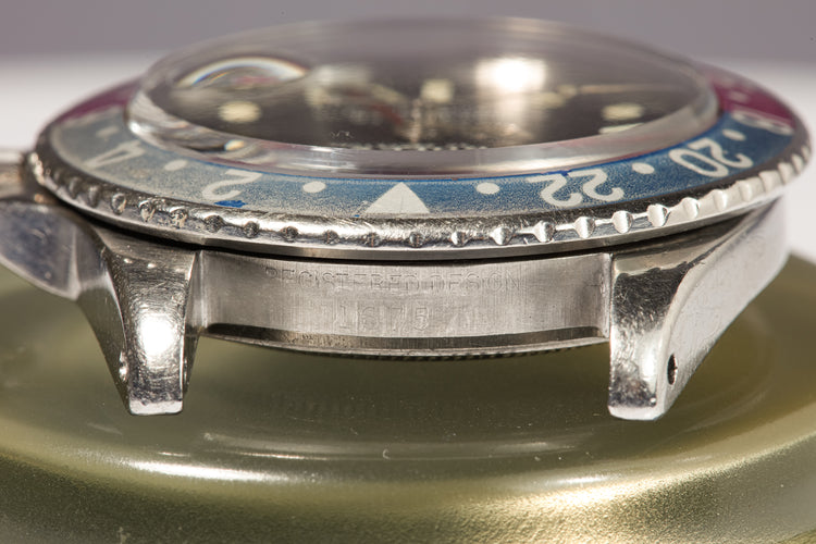 1968 Rolex GMT Master 1675 Mk 1 Dial Long E with Fuchsia Insert