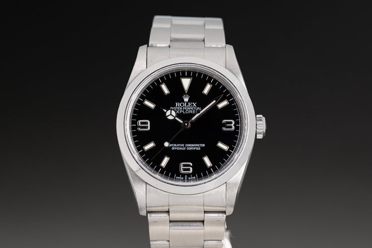 1994 Rolex Explorer 14270 Swiss Made Dial Box, Papers, Booklet, Hangtag, Cloth