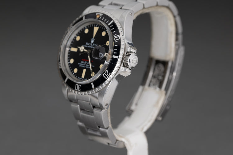 1971 Rolex Red Submariner 1680 MK IV Dial Creamy Lume Plots & Hands
