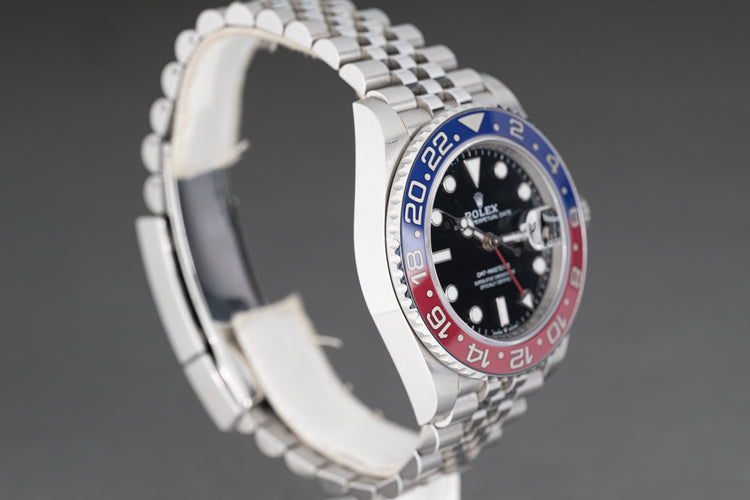 2018 Rolex 126710BLRO GMT Master II Pepsi Bezel Jubilee Bracelet Box, Card, Tags