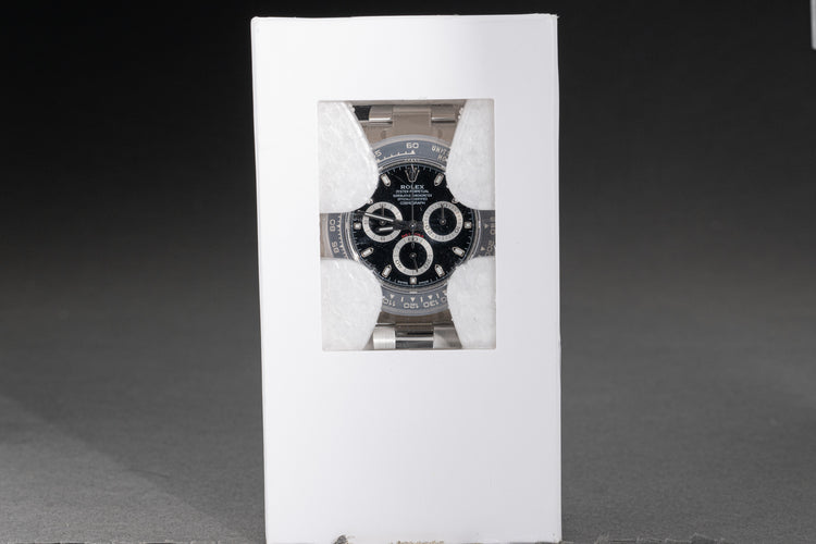 2021 Rolex Unworn Unboxed Full Sticker 116500LN Daytona Black Dial Full Set