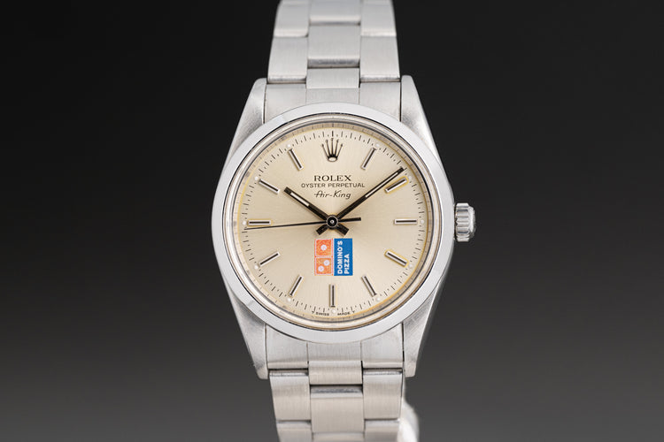 1996 Rolex "Dominos" Air King 14000 Box, Papers, Award Card, Booklet