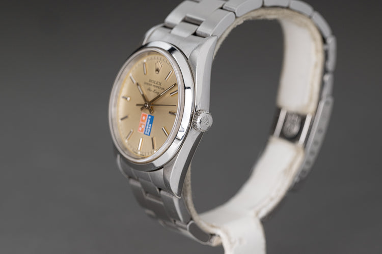 1996 Rolex "Dominos" Air King 14000 Box, Papers, Award Card, Booklet