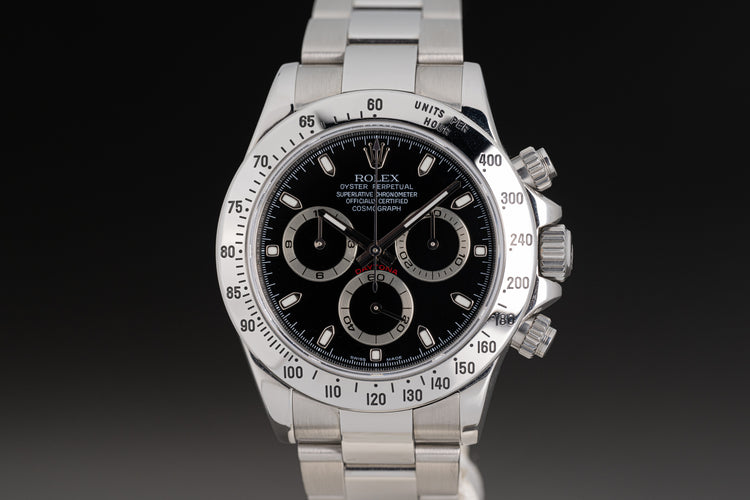 2007 Rolex Daytona 116520 Black Dial Box, Card, Hangtags, & Booklets