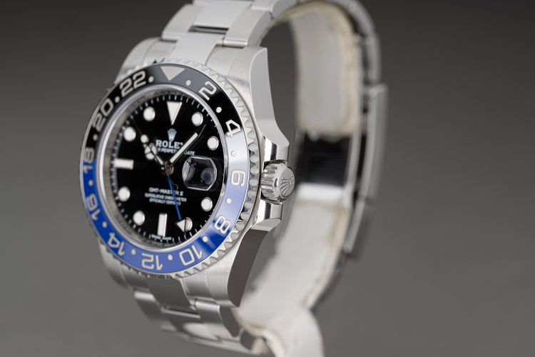 2019 Rolex 116710BLNR "Batman" GMT-Master II Box, Card, Hangtags, Booklets