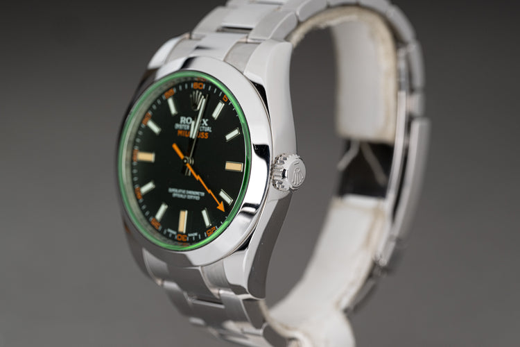 2015 Rolex Milgauss 11640GV Green Crystal Box, Card, Booklets, Hangtag