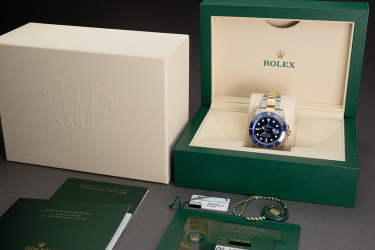 2023 Rolex 18K/SS Submariner 126613LB Blue Dial Box, Card, Booklets & Hangtags