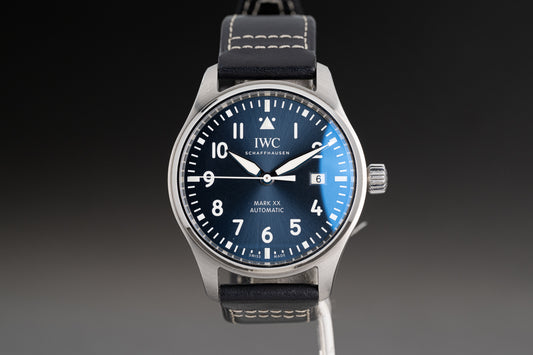 2023 IWC 40mm Pilot Model IW328203 Mark XX Box, Travel Case, Extra Strap & Card