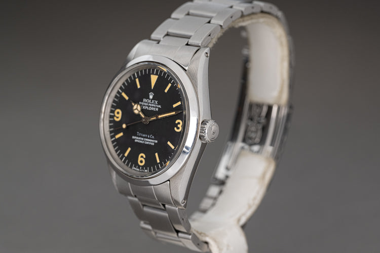 1975 Rolex Explorer 1016 Tiffany Dial Beautiful Patina on Hands and Lume