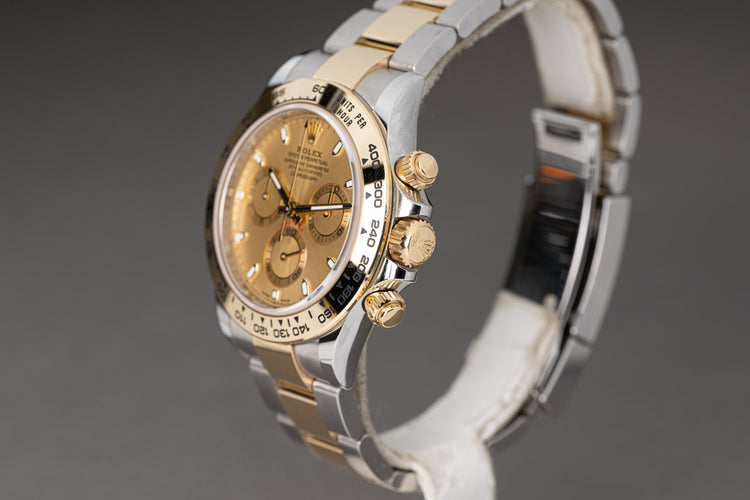 2023 Rolex 18k/St Daytona Champagne Dial Model 116503 Box, Card, Tags, and Booklets