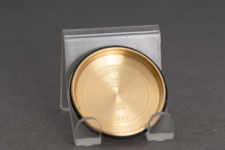 1973 Rolex Day-Date 1803 Pie Pan no Lume Champagne dial w/ Papers & Booklet