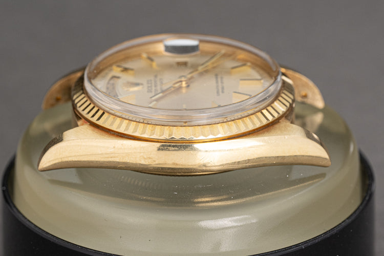 1973 Rolex Day-Date 1803 Pie Pan no Lume Champagne dial w/ Papers & Booklet