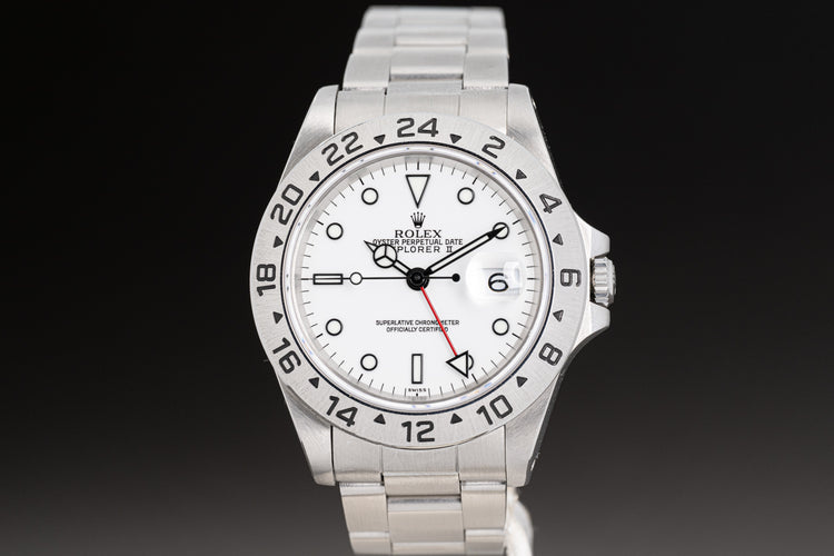 1995 Rolex 16570 Explorer II Polar "Swiss Only" Dial With Box and Papers