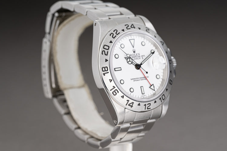 1995 Rolex 16570 Explorer II Polar "Swiss Only" Dial With Box and Papers