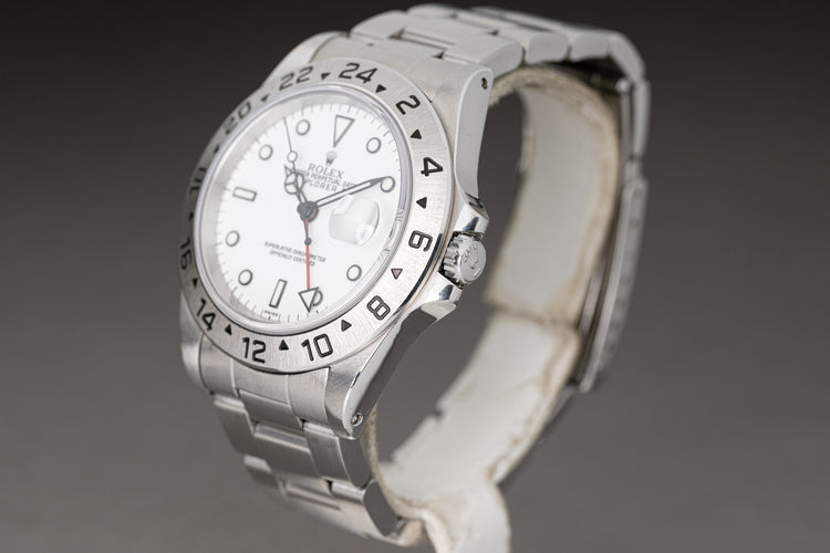 1995 Rolex 16570 Explorer II Polar "Swiss Only" Dial With Box and Papers