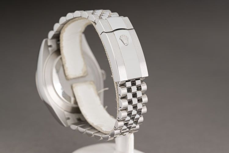 2022 Rolex 126334 Gray Datejust 41mm w/ 10 Factory Diamond Markers & Full Set