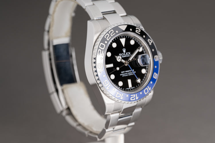 2016 Rolex 116710BLNR GMT-Master II Batman Oyster Full Set