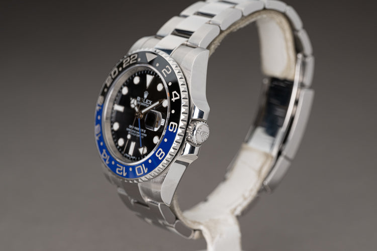 2016 Rolex 116710BLNR GMT-Master II Batman Oyster Full Set