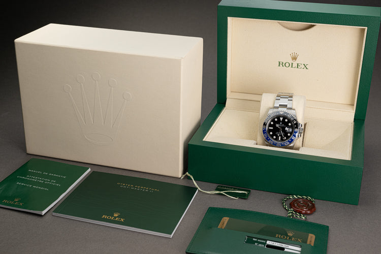2016 Rolex 116710BLNR GMT-Master II Batman Oyster Full Set
