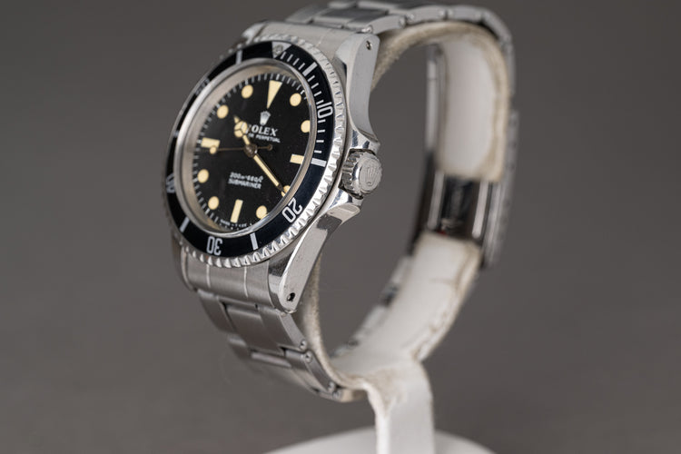1967 Rolex Submariner 5513 Meters 1st Dial Creamy lume & hands Service papers