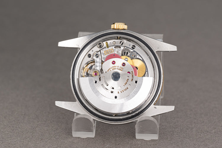 1991 Rolex 18k/St Datejust 16233 Blue Stick Dial Gold hands & Tritium Lume Plots