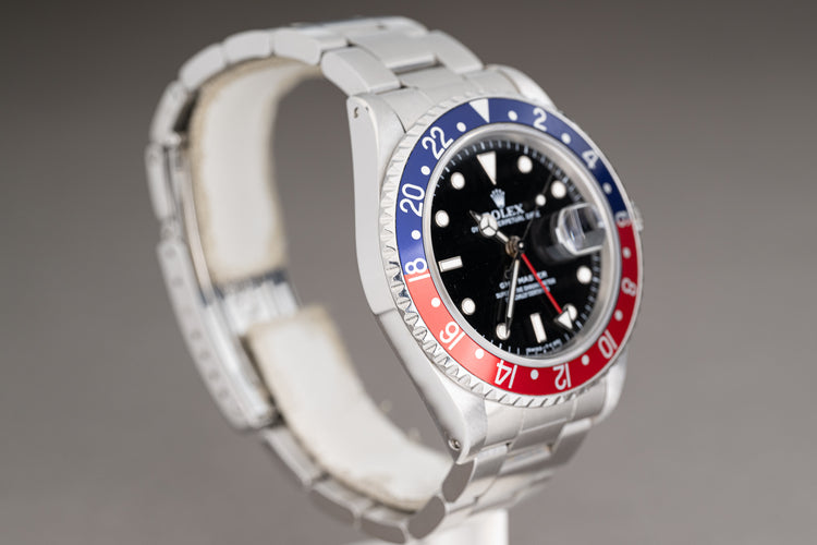 1993 Rolex GMT Master 16700 Pepsi Insert Tritium Hands & Lume Plots