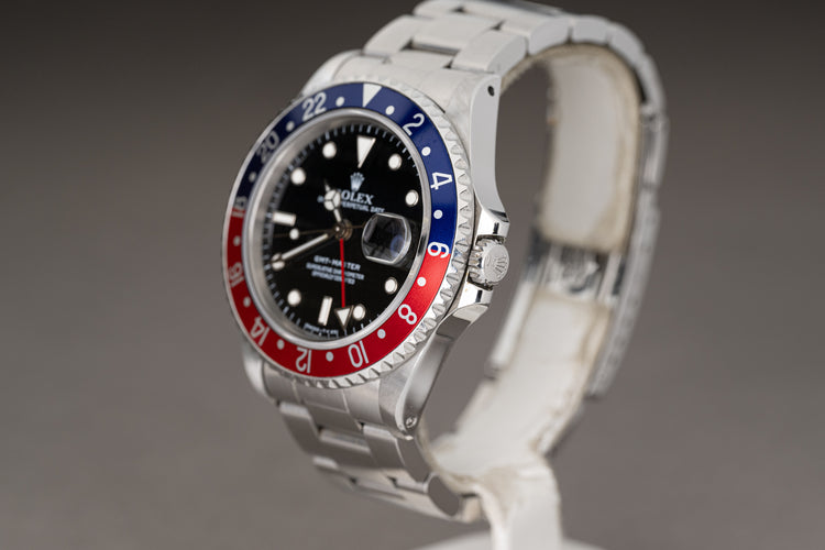1993 Rolex GMT Master 16700 Pepsi Insert Tritium Hands & Lume Plots