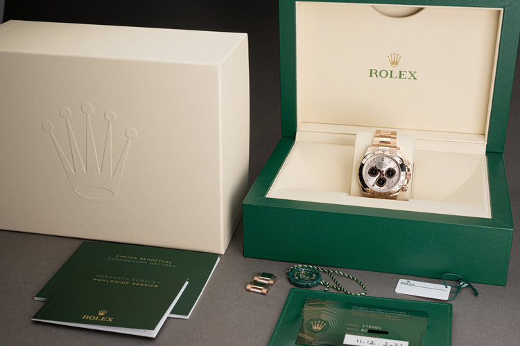 2021 Rolex Daytona 116505 Everose Gold Sundust Full Set