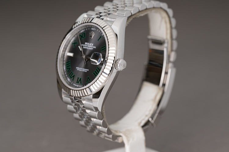 2023 Rolex St/St 126334 Wimbledon 41mm Datejust Jubilee Bracelet Full Set