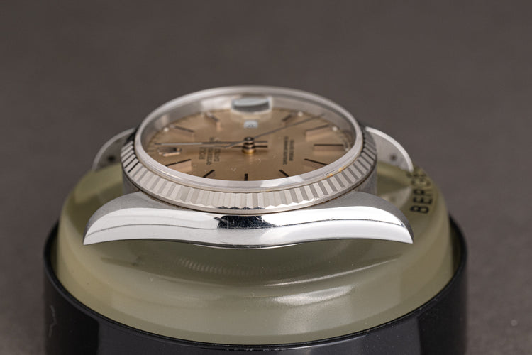 1994 Rolex Datejust 16234 Tropical Silver Stick Dial Fluted Bezel & Jubilee Bracelet