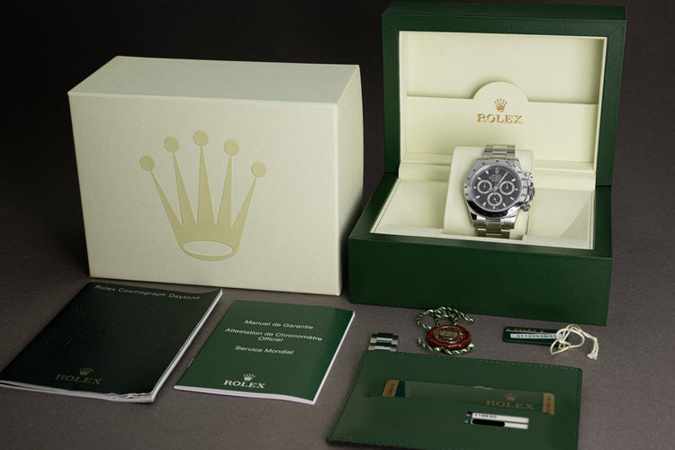 2013 Rolex Daytona 116520 Black APH Dial Box, Card, Booklets & Hangtags