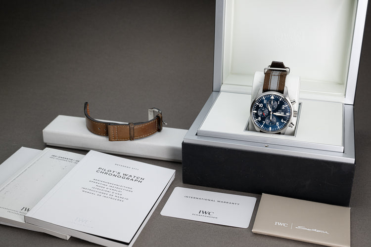 2017 IWC Pilot Chronograph Edition “Le Petit Prince “ IW377714 Blue Dial Full Set