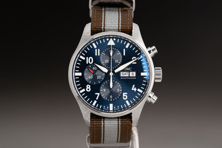 2017 IWC Pilot Chronograph Edition “Le Petit Prince “ IW377714 Blue Dial Full Set