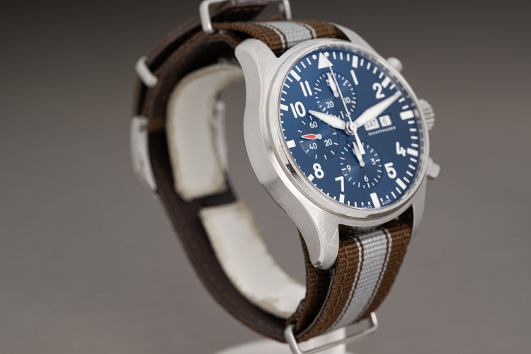 2017 IWC Pilot Chronograph Edition “Le Petit Prince “ IW377714 Blue Dial Full Set