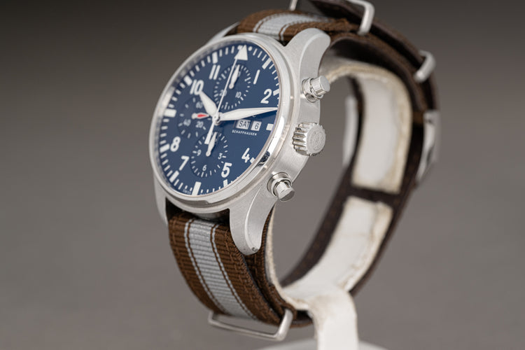 2017 IWC Pilot Chronograph Edition “Le Petit Prince “ IW377714 Blue Dial Full Set