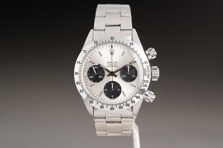 1975 Rolex Oyster Chronograph 6265 Silver Dial Box & Papers