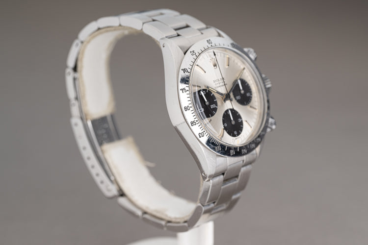 1975 Rolex Oyster Chronograph 6265 Silver Dial Box & Papers