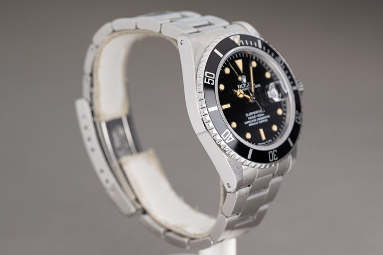 1984 Rolex Submariner 16800 Tritium Lume Plots & Hands Pumpkin Patina