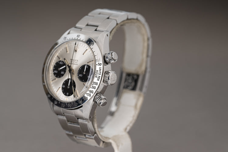 1975 Rolex Oyster Chronograph 6265 Silver Dial Box & Papers