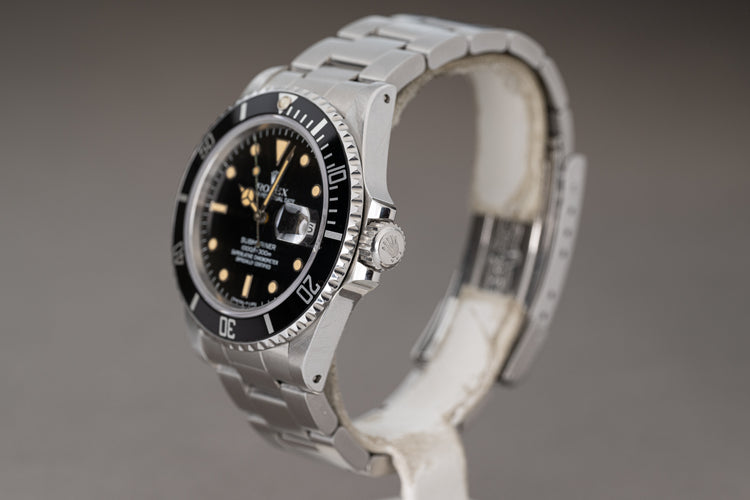 1984 Rolex Submariner 16800 Tritium Lume Plots & Hands Pumpkin Patina